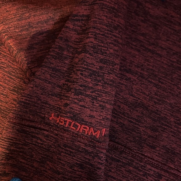 Under Armour Marled Red Hoodie with Black Logo - Picture 3 of 4